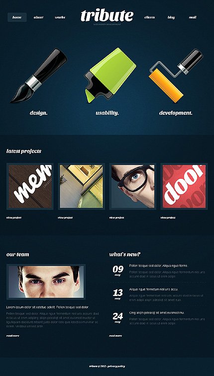 Black Design Studio Joomla Template by Cowboy TMT