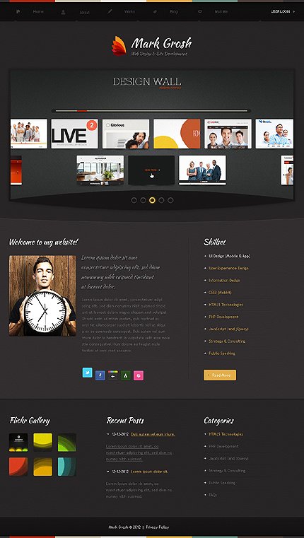 Black Design Studio Joomla Template by Astra TMT