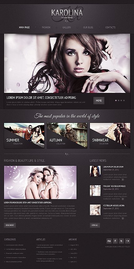 Black Fashion Joomla Theme by Hinoriko TMT