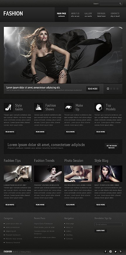 Black Fashion Joomla Theme by Hinoriko TMT
