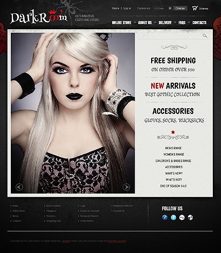 Black Fashion VirtueMart Theme by Delta TMT