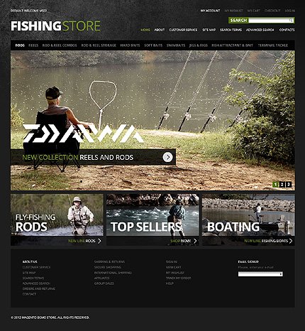 Black Fishing Magento Theme by Hermes TMT
