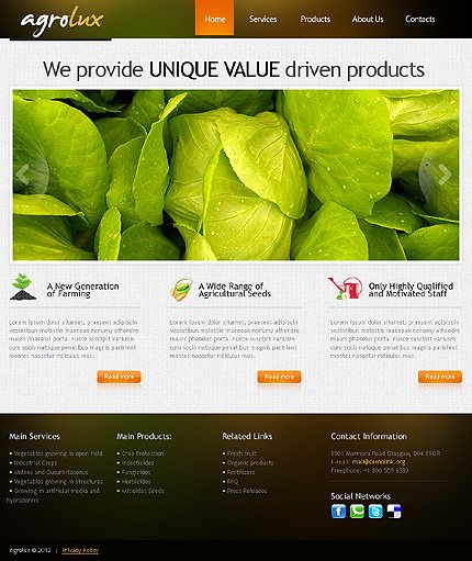 Black & Green Agriculture Joomla Theme by Bora TMT