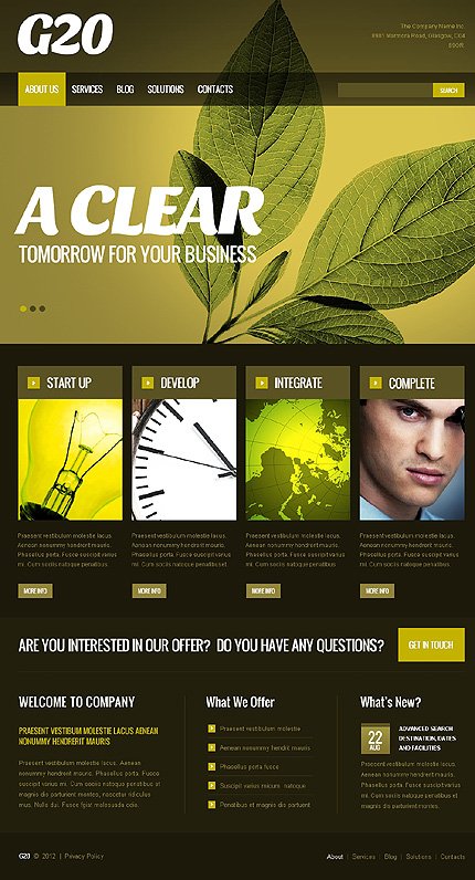 Black & Green IT Joomla Template by Elza TMT
