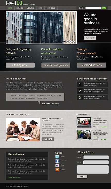 Black & Grey Consulting Joomla Template by Irene TMT