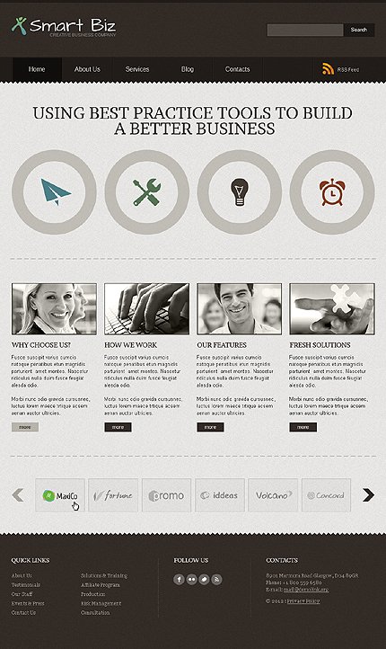 Black & Grey IT Joomla Template by Svelte TMT