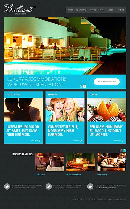 Black Hotels Joomla Theme by Oldman TMT