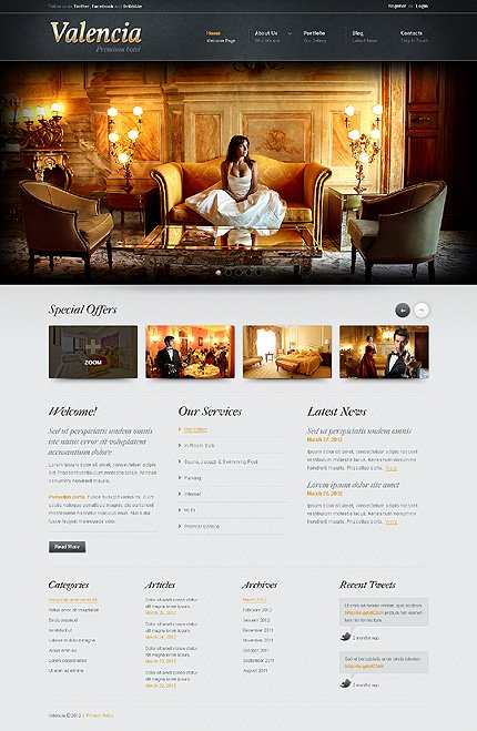 Black Hotels Joomla Theme by Hinoriko TMT