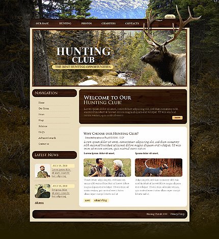 Black Hunting Drupal Theme by Mercury TMT