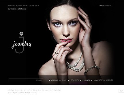 Black Jewelry Magento Template by Delta TMT