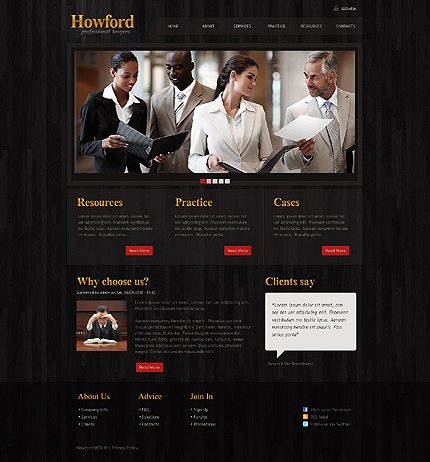 Black Lawyer Drupal Theme by Hugo TMT