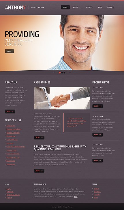 Black Lawyer Joomla Template by Astra TMT