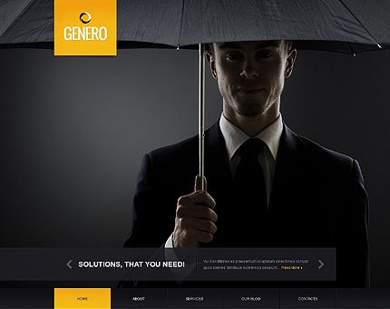 Black Management Company Joomla Template by Sawyer TMT