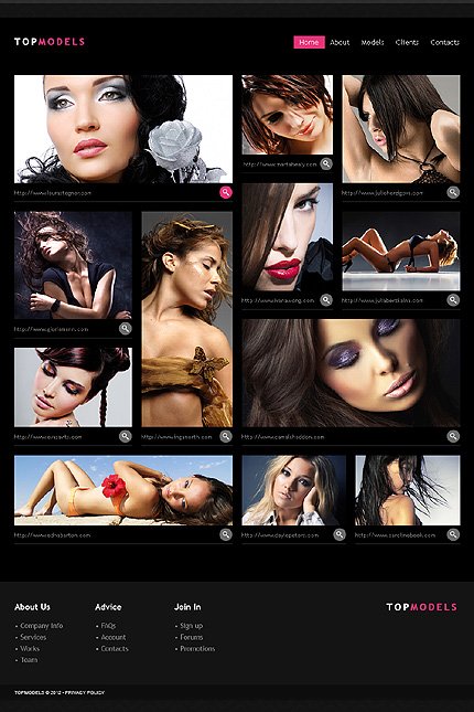 Black Model Agency Joomla Template by Cowboy TMT