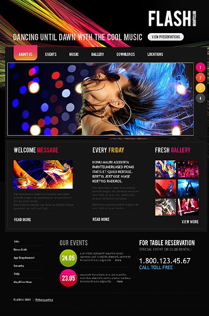 Black Night Club Joomla Theme by Delta TMT