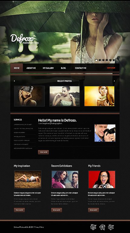 Black Photographer Portfolio Joomla Template by Astra TMT