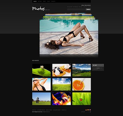 Black Photographer Portfolio Magento Theme by Mercury TMT