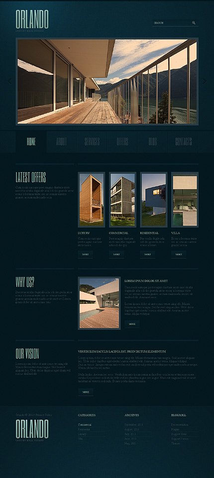 Black Real Estate Agency Joomla Template by Cowboy TMT