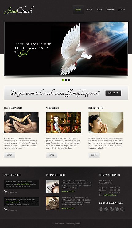 Black Religious Joomla Theme by Butterfly TMT