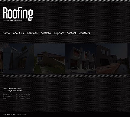 Black Roofing Company Joomla Template by Cowboy TMT