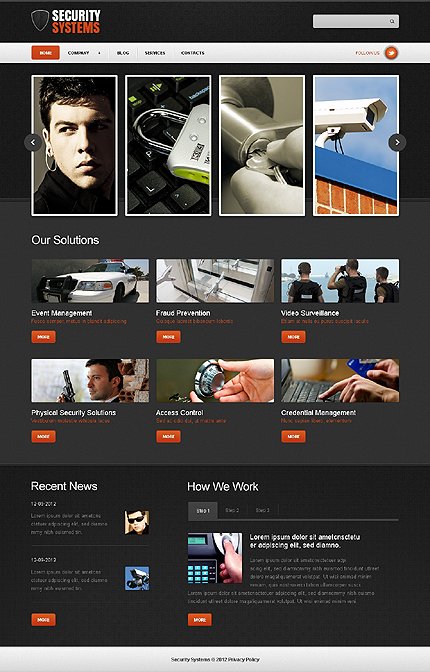 Black Security Joomla Theme by Mira TMT
