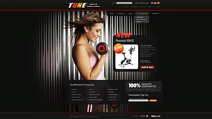 Black Sports Store Magento Theme by Delta TMT