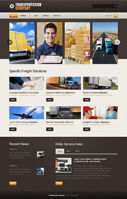 Black Transportation Joomla Theme by Mira TMT