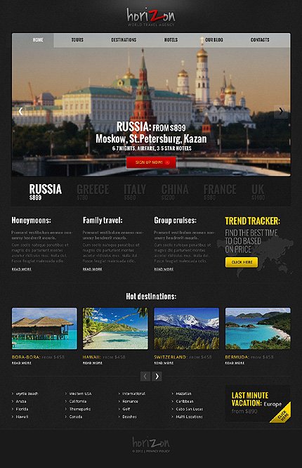 Black Travel Agency Joomla Template by Glenn TMT