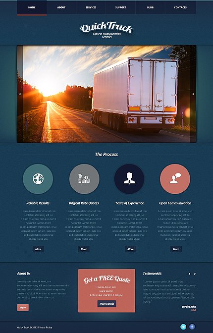 Black Trucking Joomla Template by Astra TMT