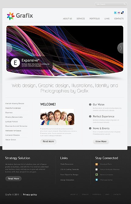 Black & White Web Design Joomla Template by Delta TMT