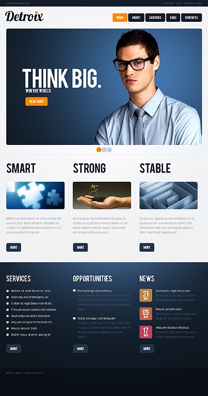 Black & White Business Joomla Theme by Cowboy TMT