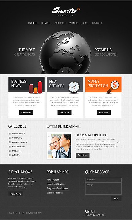 Black & White Business Joomla Theme by Delta TMT