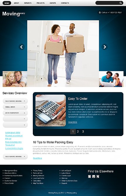 Black & White Moving Company Joomla Template by Astra TMT