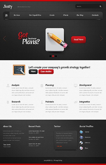 Black & White Business Joomla Theme by Astra TMT