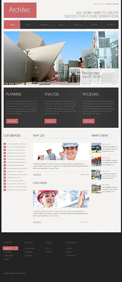 Black & White Construction Company Joomla Template by Cowboy TMT