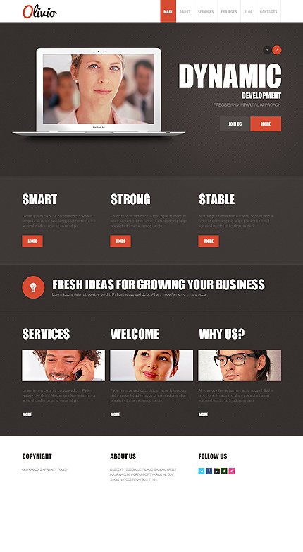 Black & White Business Joomla Theme by Cowboy TMT