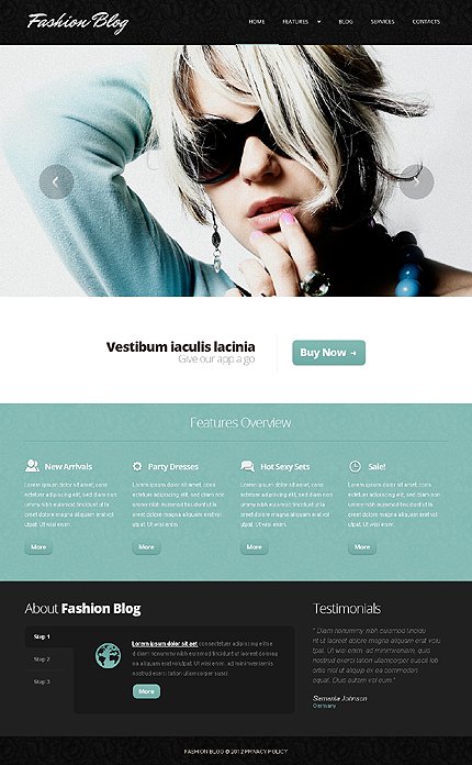 Black & White Fashion Blog Joomla Template by Butterfly TMT
