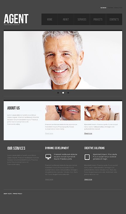 Black & White SEO Website Drupal Theme by Cowboy TMT