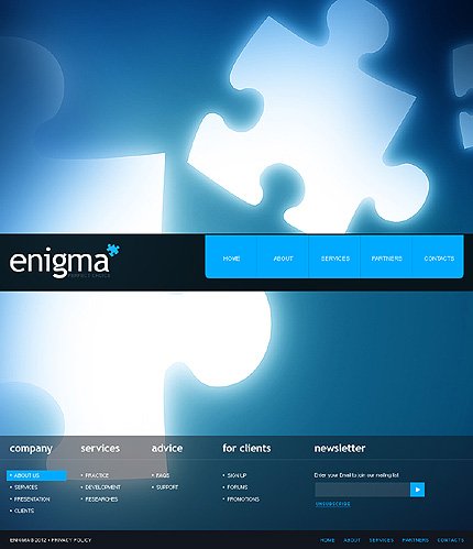 Blue & Cyan Business Joomla Theme by Cowboy TMT