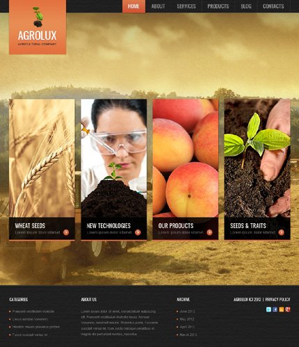 Brown & Black Agriculture Joomla Theme by Hinoriko TMT