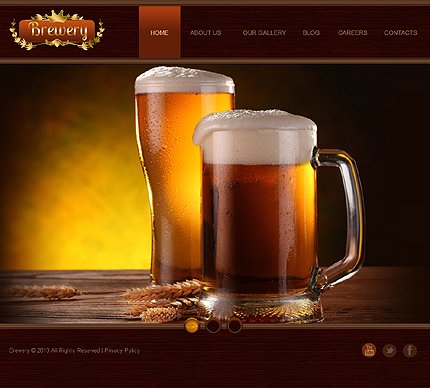Brown & Black Brewery Joomla Theme by Step TMT