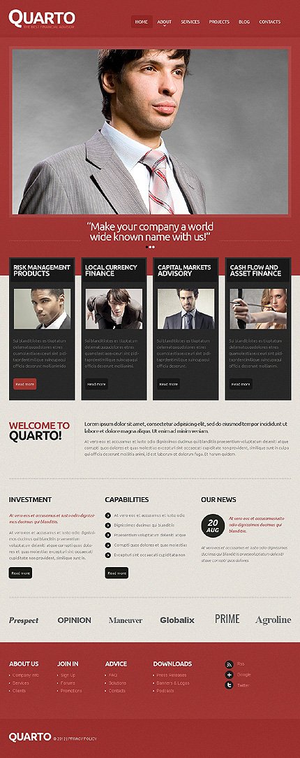 Brown & Grey Financial Advisor Joomla Template by Sawyer TMT