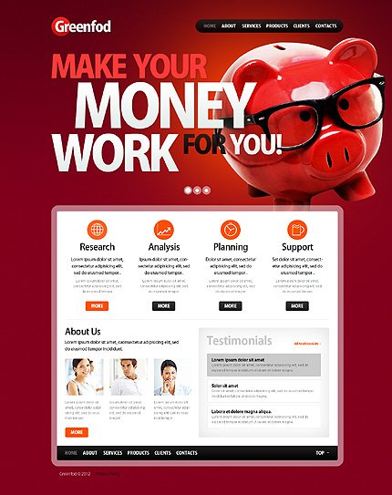 Brown & White Financial Advisor Joomla Template by Mercury TMT