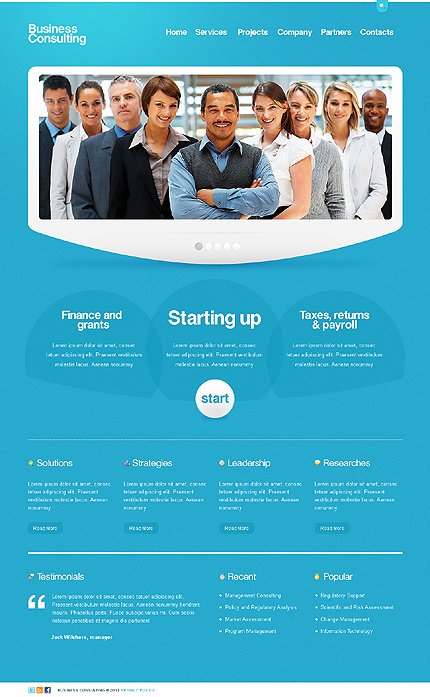 Cyan Consulting Joomla Template by Hugo TMT