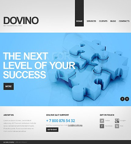 Cyan & White SEO Website Drupal Theme by Elza TMT