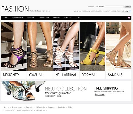 Fashion Shoes Zen Cart  TMT