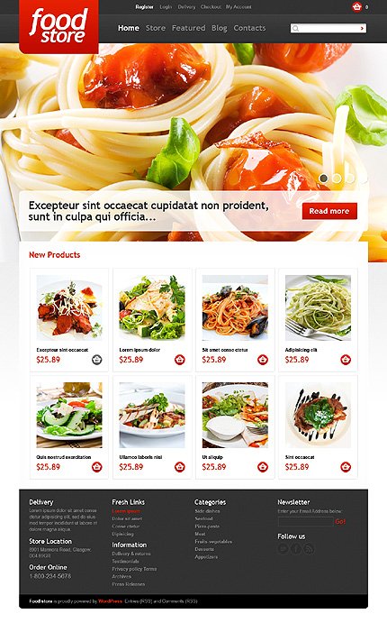 Food Store Jigoshop Themes  TMT