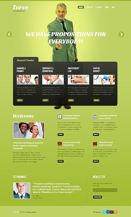 Green Financial Advisor Joomla Template by Elza TMT