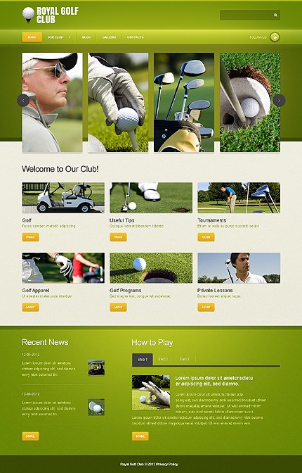 Green Golf Joomla Template by Mira TMT