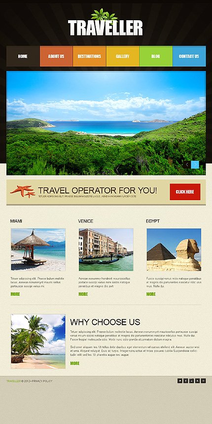 Green Travel Agency Joomla Template by Cowboy TMT
